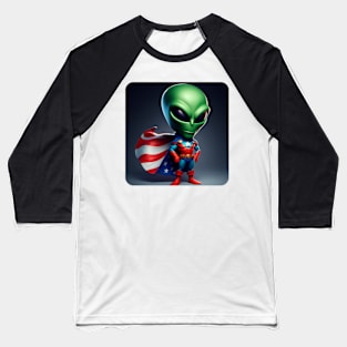 Martian Alien Caricature #7 Baseball T-Shirt